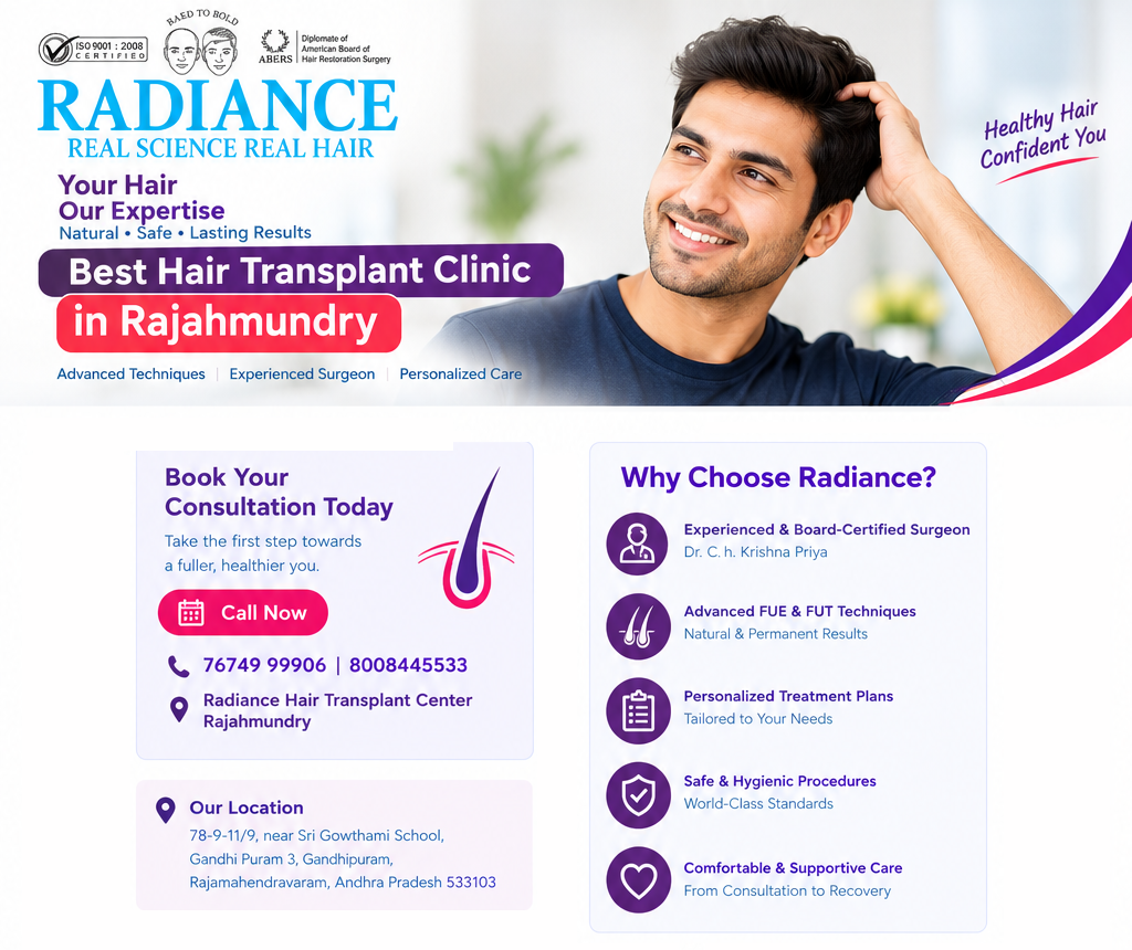 How to Choose the Best Hair Transplant Clinic in Rajahmundry